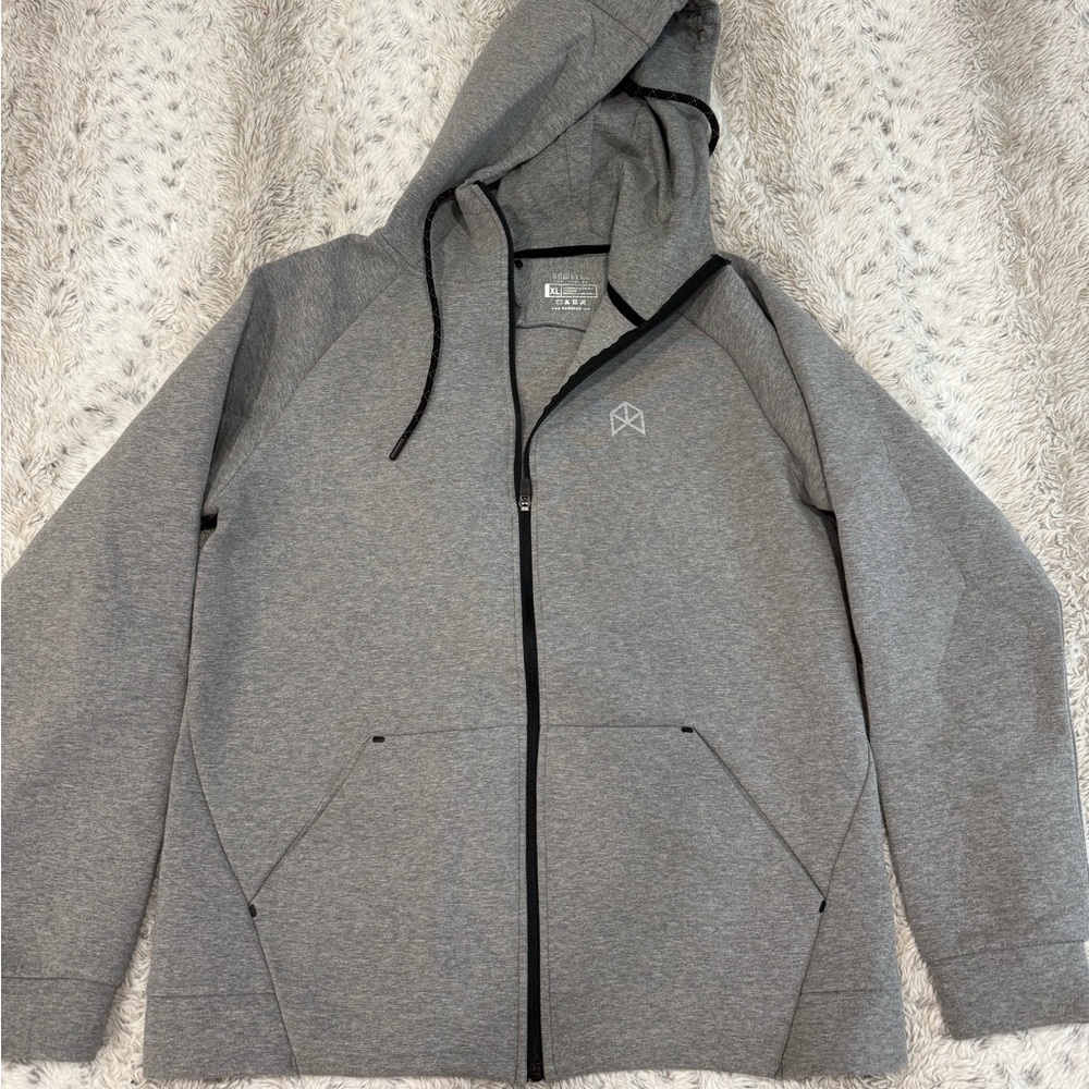 Raw Gear Gray Zip-Up Hoodie